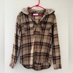 Brown Plaid Old Navy Flannel - size small